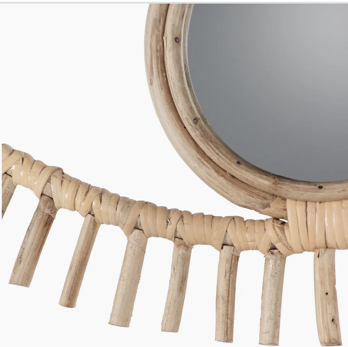 Smalley Rattan Eyeshaped Wall Mirror Natural