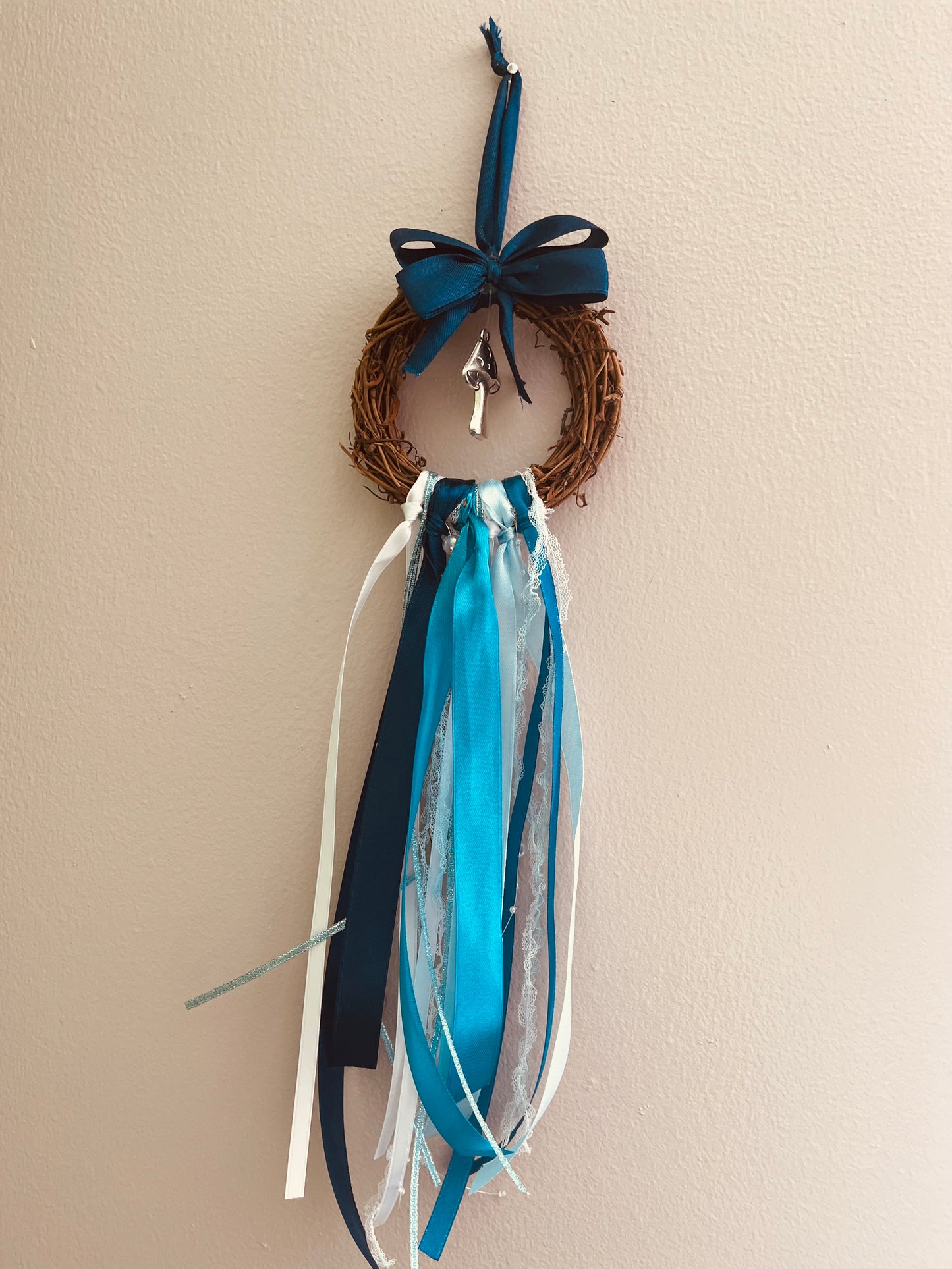 Enchanted mini blue wreath