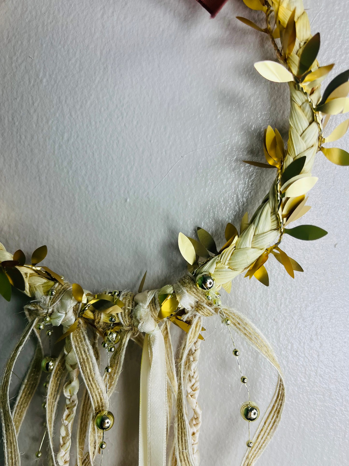 ✨ Gold & Natural Wreath — Elegant Year-Round Décor ✨