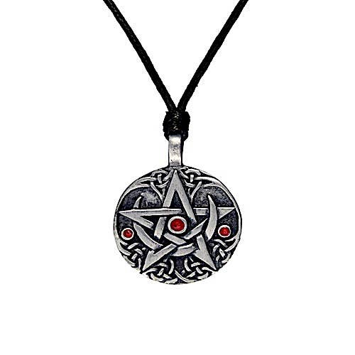 Oracle of Visions Pewter Pentagram Amulet Necklace