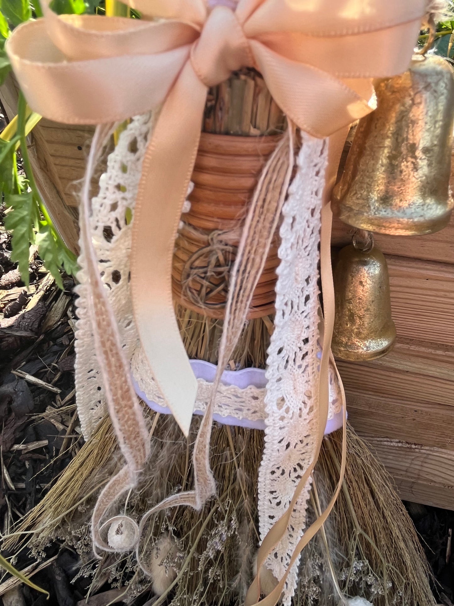 Hand decorated besom, gorgeous for anyone’s home!