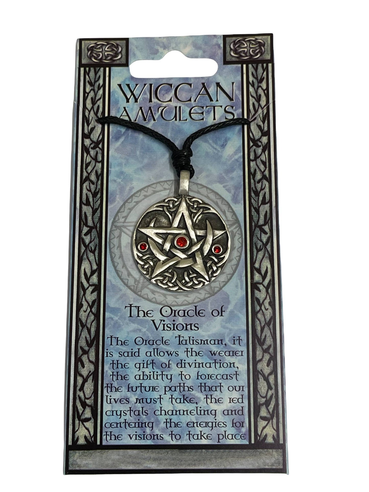 Oracle of Visions Pewter Pentagram Amulet Necklace