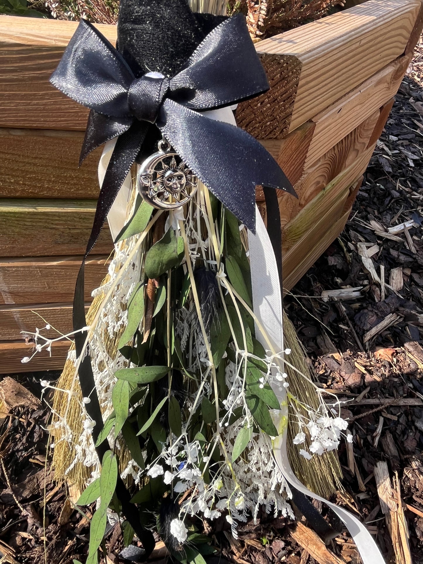Hand decorated besom, gorgeous for anyone’s home!