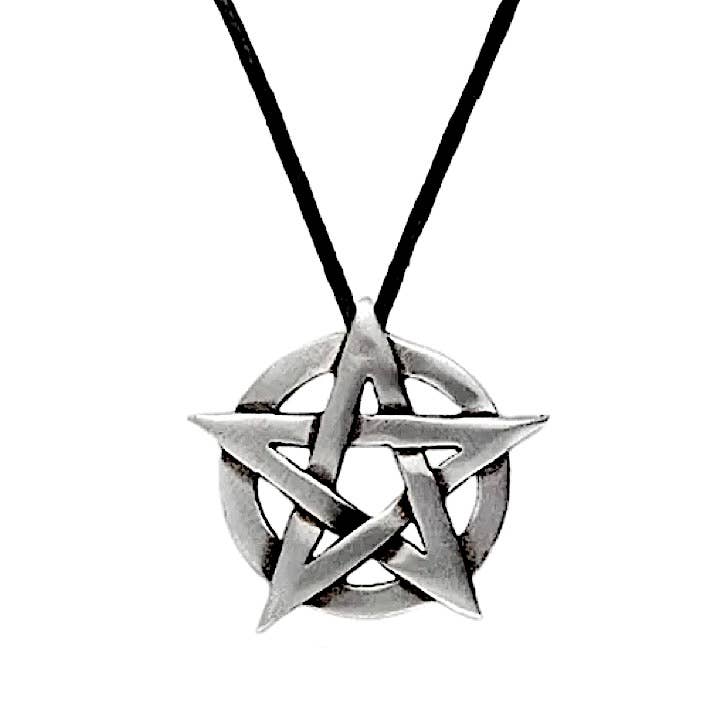 Pewter Gothic Pentagram Necklace