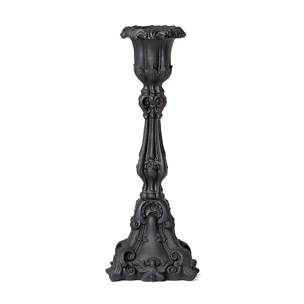 Baroque Black Candle Holder