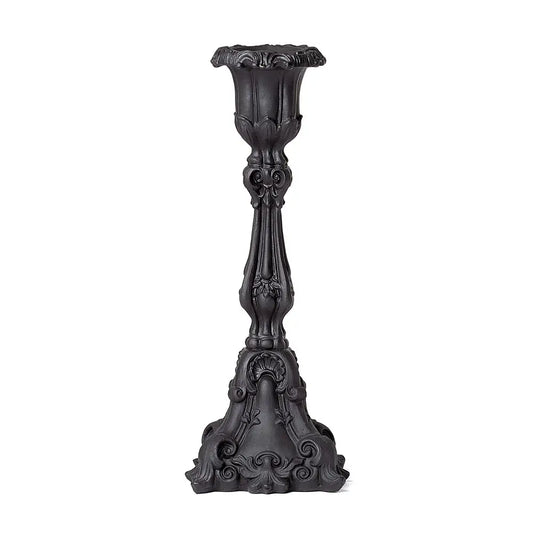 Baroque Black Candle Holder
