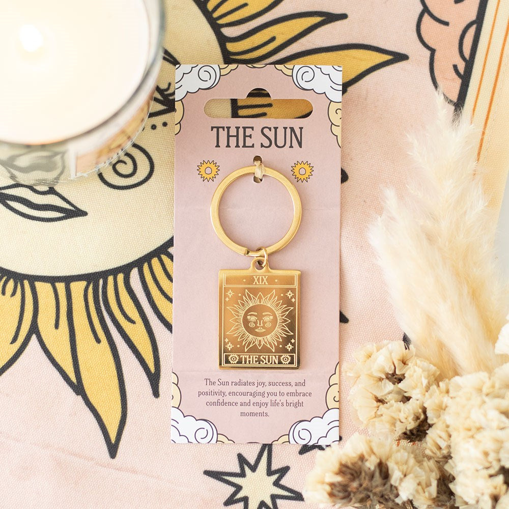 The Sun Vintage Tarot Card Keyring