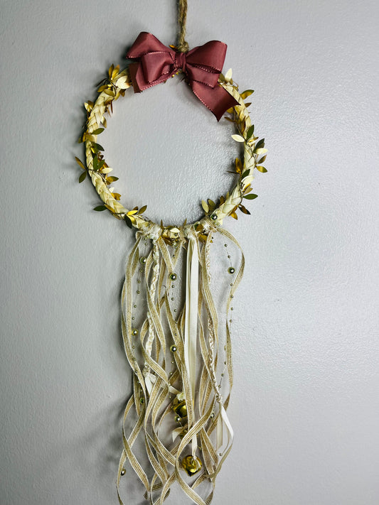 ✨ Gold & Natural Wreath — Elegant Year-Round Décor ✨