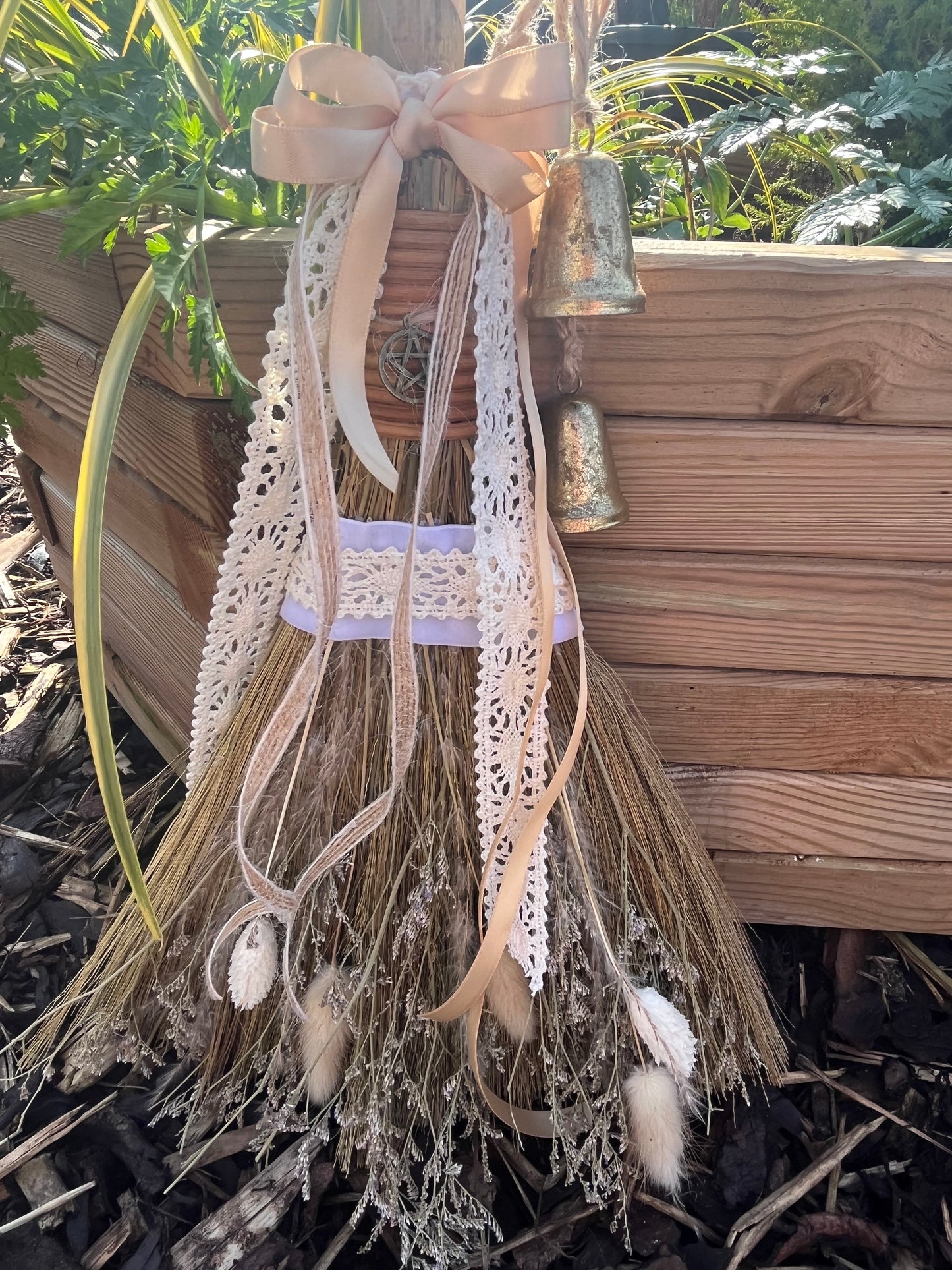 Hand decorated besom, gorgeous for anyone’s home!