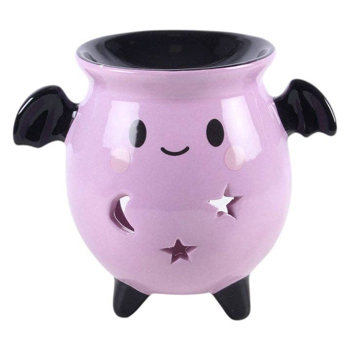 Pastel Bat Brew Gothic Halloween Cauldron Oil Burner