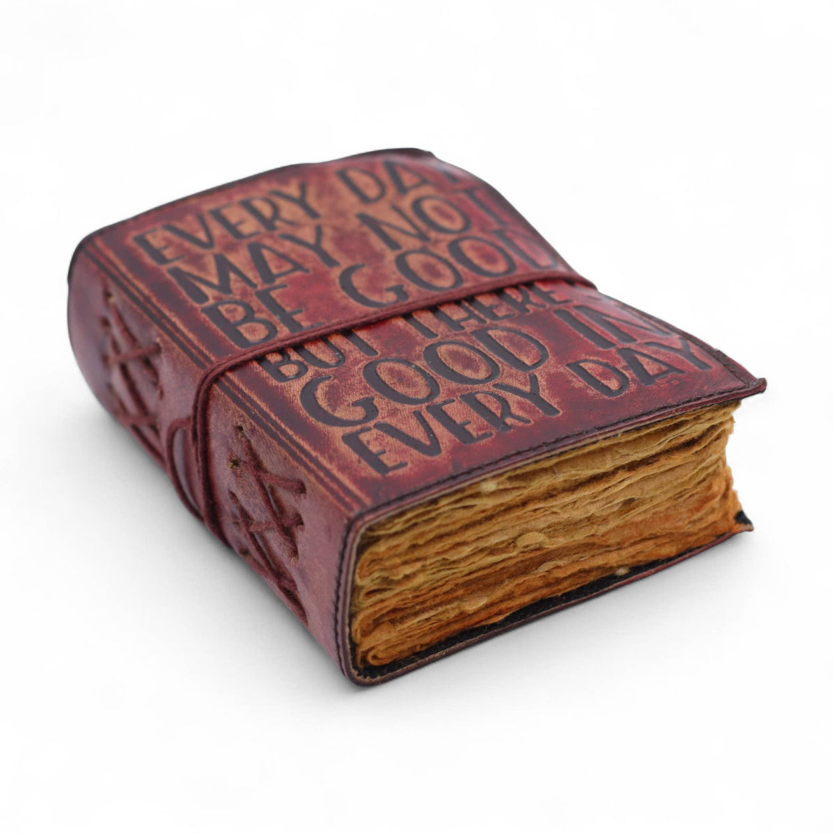 Leather Notebook (12.5x9 cm) - Every Day May Not Be Good